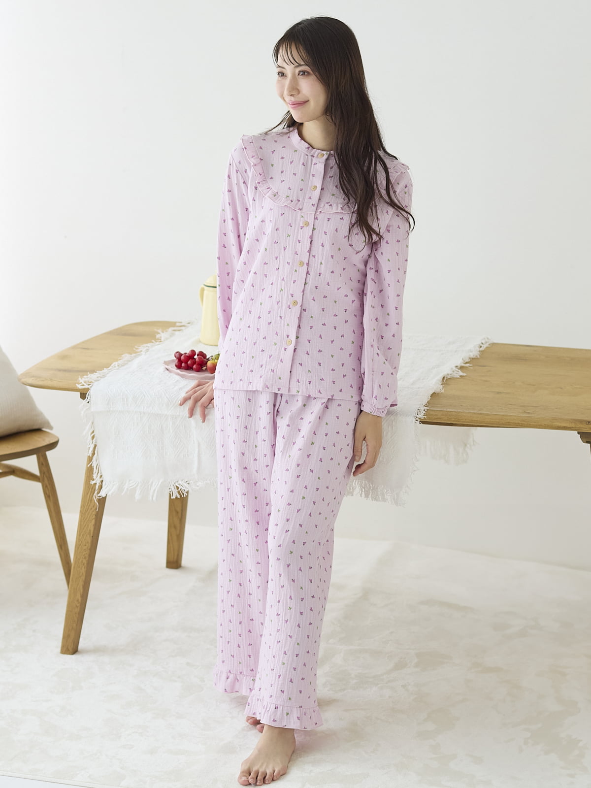 定価9790円♡新品未使用♡コットンダブルガーゼチェリーフリルパジャマ 1.jpg