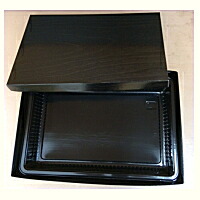 [貨物輸送無料/御勤め用] 1段 紙製 使い捨て弁当入れもの90-60黒炭 間仕切りB黒書き割り 300個弁当(お弁当)の持ち帰りに紙の弁当箱(お弁当箱/使い捨て弁当箱/弁当入れもの/折箱)【smtb-F】