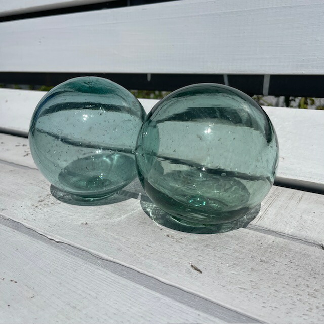 楽天市場】ビン玉、浮き球、浮き玉 レトロガラス玉 約6～6.5cm2