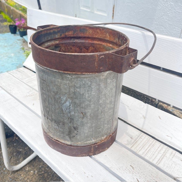 楽天市場】LONLO ヴィンテージ アイアンBIGバケツ「B」本物の