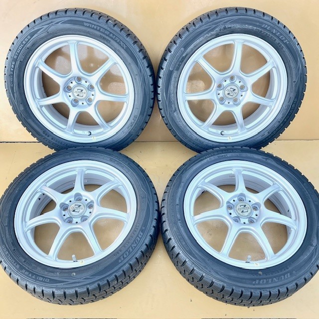 【中古】 2019年日本製 ダンロップ スタッドレス＜br /＞175/60R16＜br /＞＋ゼファーアルミホイール4本1台SET＜br /＞5.5J16+39､100/5H＜br /＞ラクティス、トレジア、5穴車など「ヒビ多数有の為タイヤはおまけとお考え下さいホイールのみの価格です」