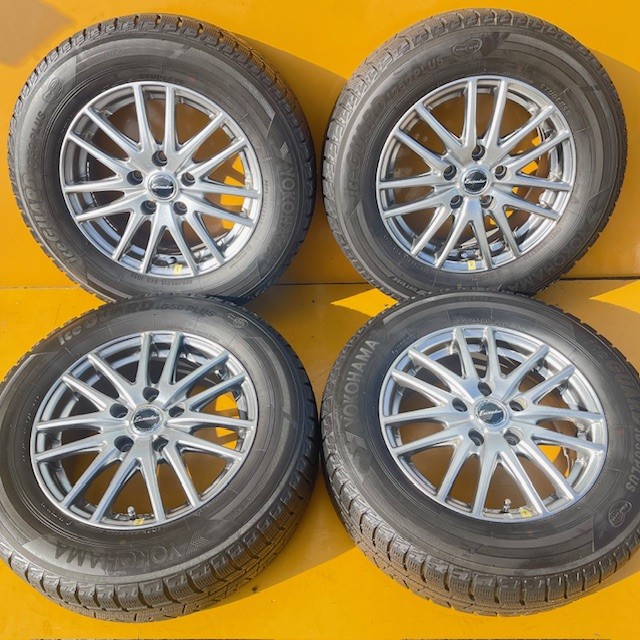 【中古】＜br /＞2020年生産日本製ヨコハマスタッドレス＜br /＞205/65R15＜br /＞＋アルミホイール6J15+43、114.3＜br /＞4本SET、＜br /＞ステップワゴン、クラウン、ロイヤル、アスリート、イプサム に