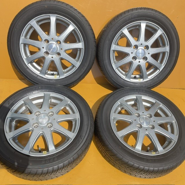 【中古】2023年日本ブランドタイヤヨコハマS306、155/65R14+ホットスタッフアルミホイール4本1台分SET4.5J14+43、100/4HN-BOX・NーONE・デイズ・ek・MRワゴン・ラパン・ワゴンR・スペーシア・ウェイク・タント・イース・キャンバスなど|通販倉庫店