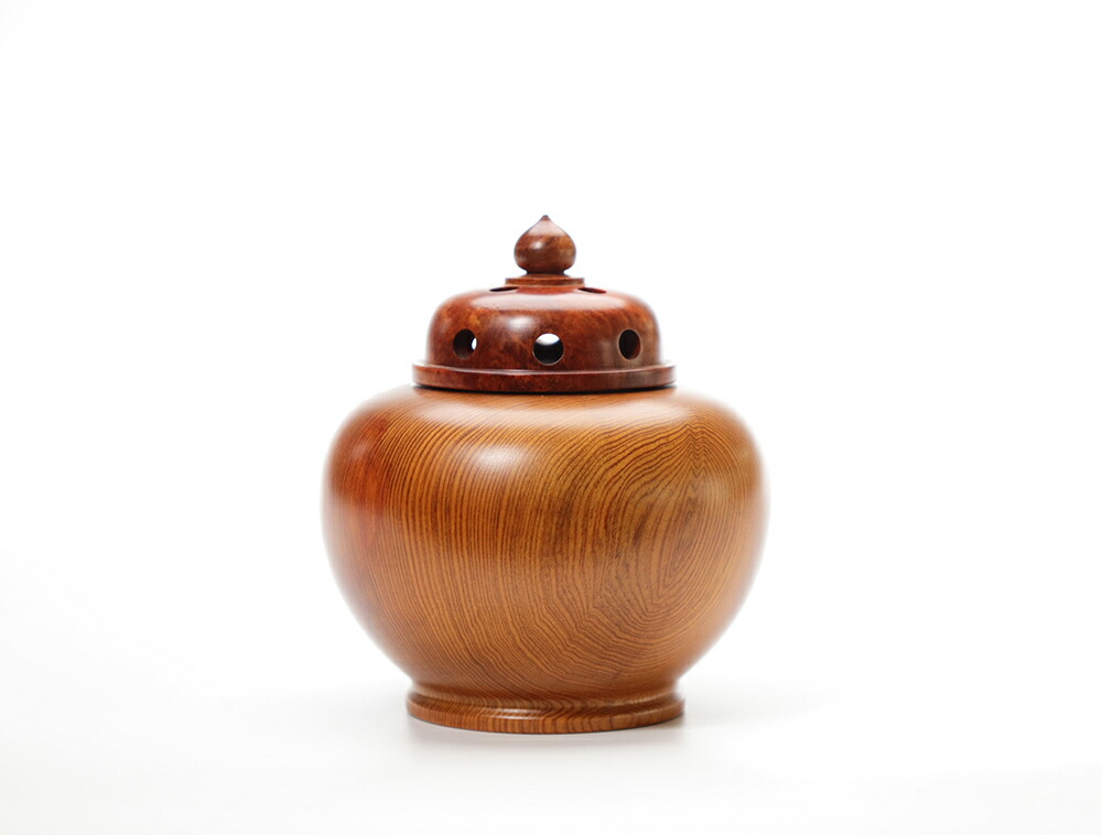 【径10珊】屋久杉 香炉 \u003cBR\u003e遣りくち：純一無雑 / 原料品：屋久杉油瘤’（床の間）~