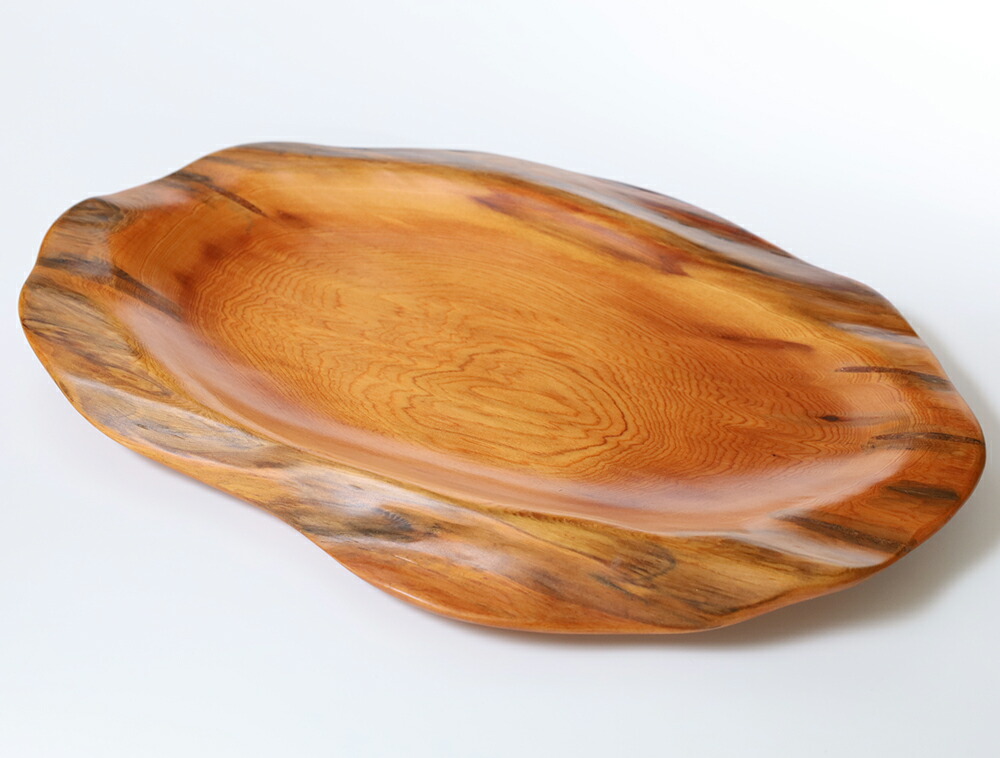 【横幅37cm】屋久杉 器 仕様：無垢 / 素材：屋久杉（自然 盛器 皿 菓子器）