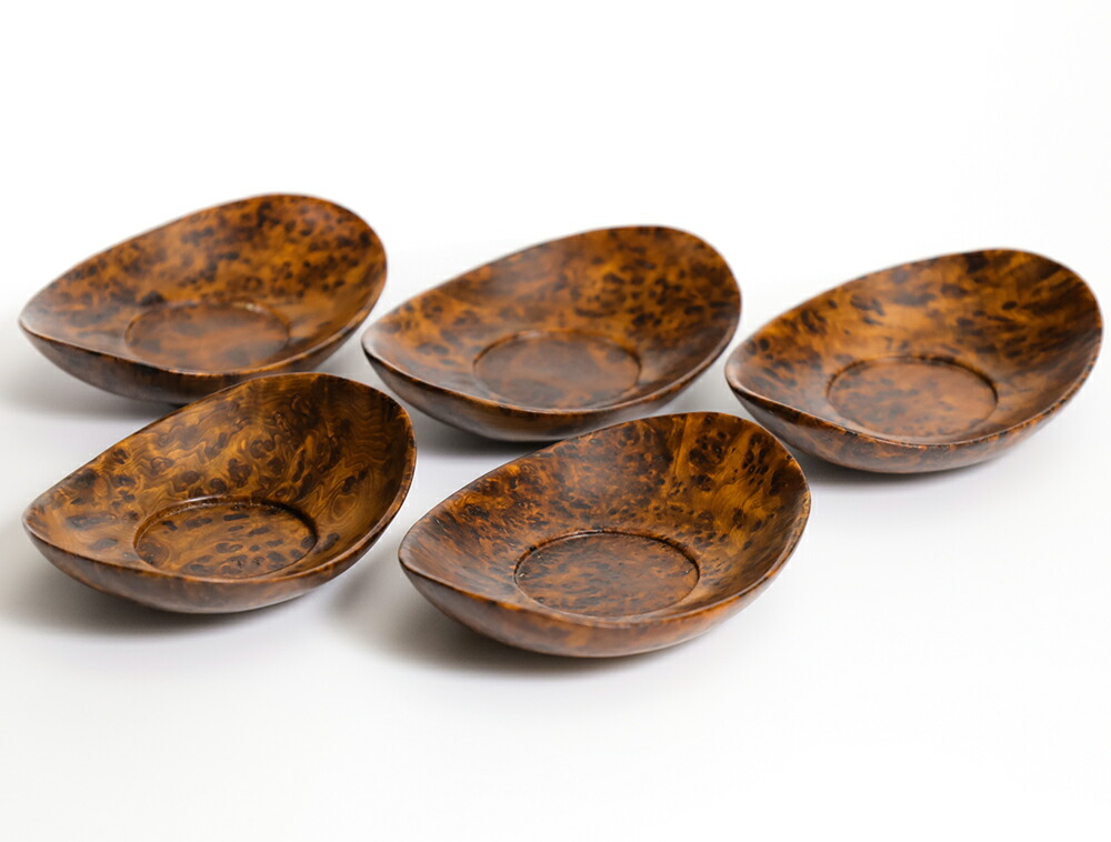 楽天市場】茶托（屋久杉）五枚組 木箱入 5客セット 木製 銘木 やく