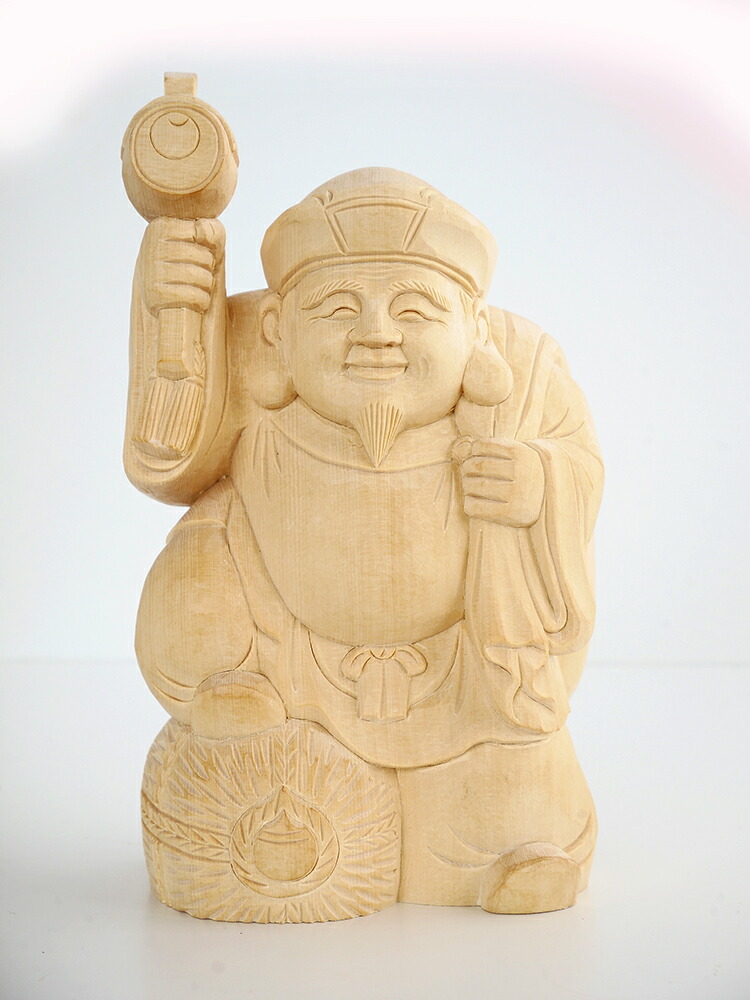楽天市場】大黒様 木彫り 置物 一刀彫 / 素材：けやき : 津山