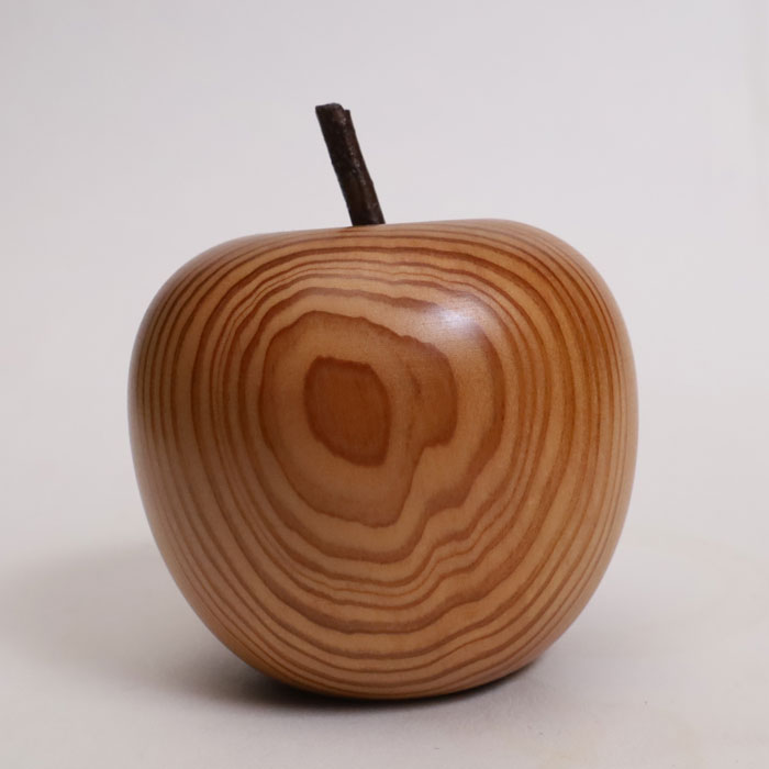 楽天市場】【8cm高】木のりんご 仕様：無垢 / 素材：屋久杉（果物 木目