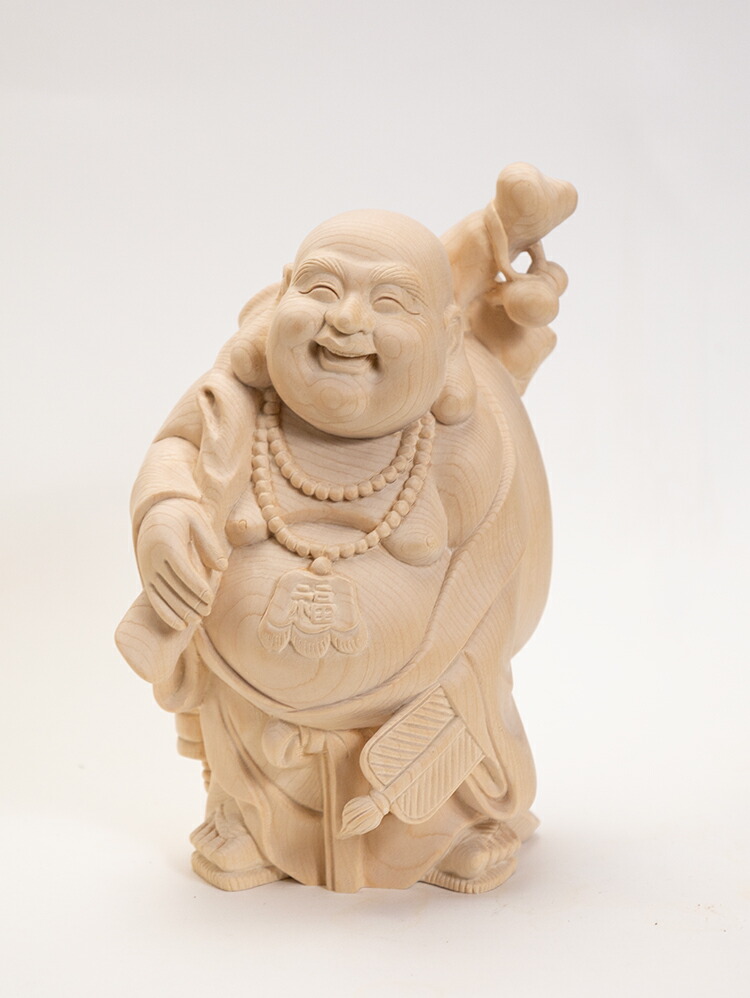 Y1701-5 細密彫刻 極上 布袋置物 唐木台付 総重量319.4g Y1701-5 細密彫刻 極上 布袋置物 唐木台付 総重量319.4g Y1701-5