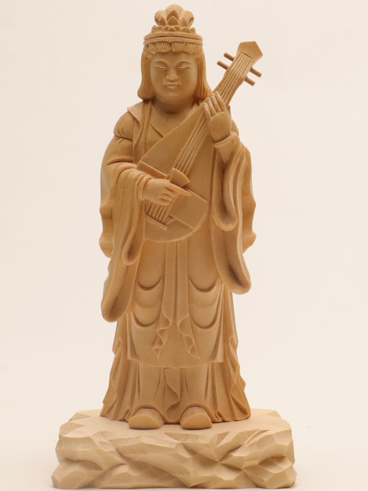 値下げしました　弁財天　仏像　木彫り 値下げしました 弁財天 仏像 木彫り - メルカリ