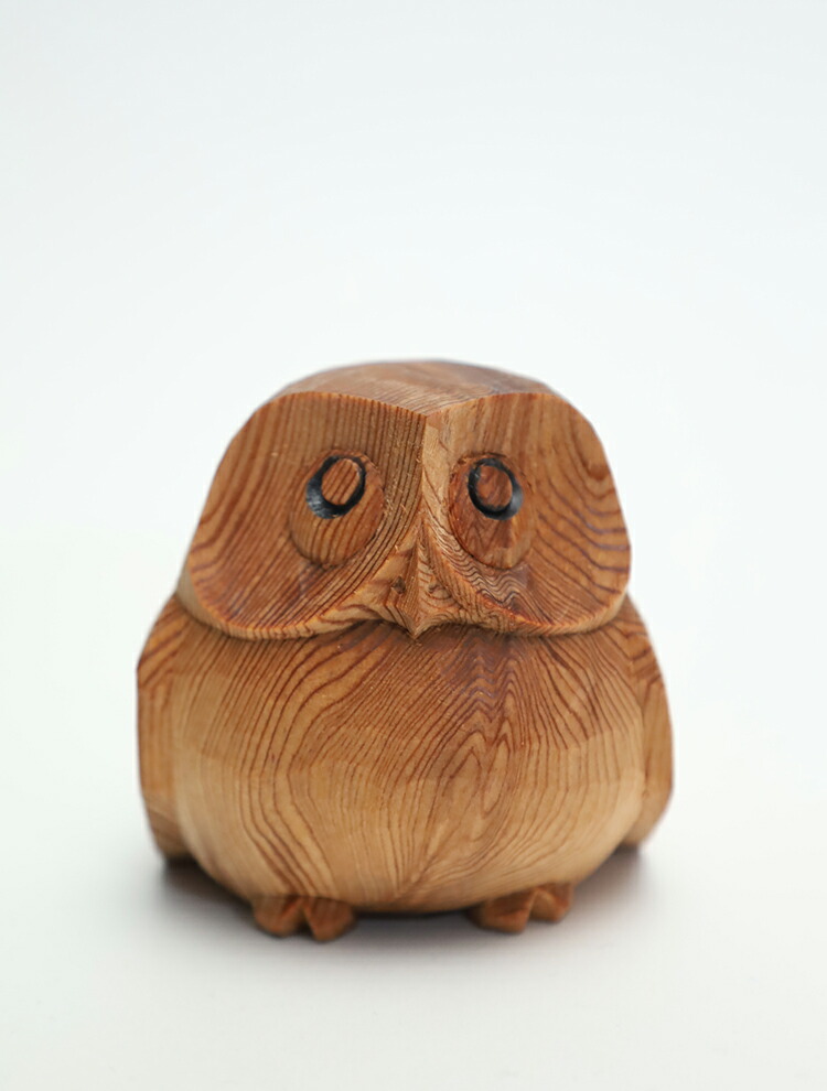 楽天市場】【6cm高】屋久杉 ふくろう 木彫り 一刀彫 / 素材：屋久杉