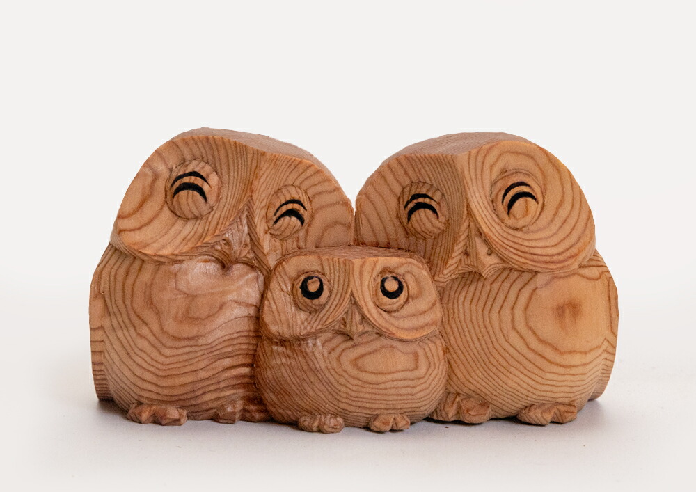 楽天市場】【6cm高】屋久杉 ふくろう 木彫り 一刀彫 / 素材：屋久杉