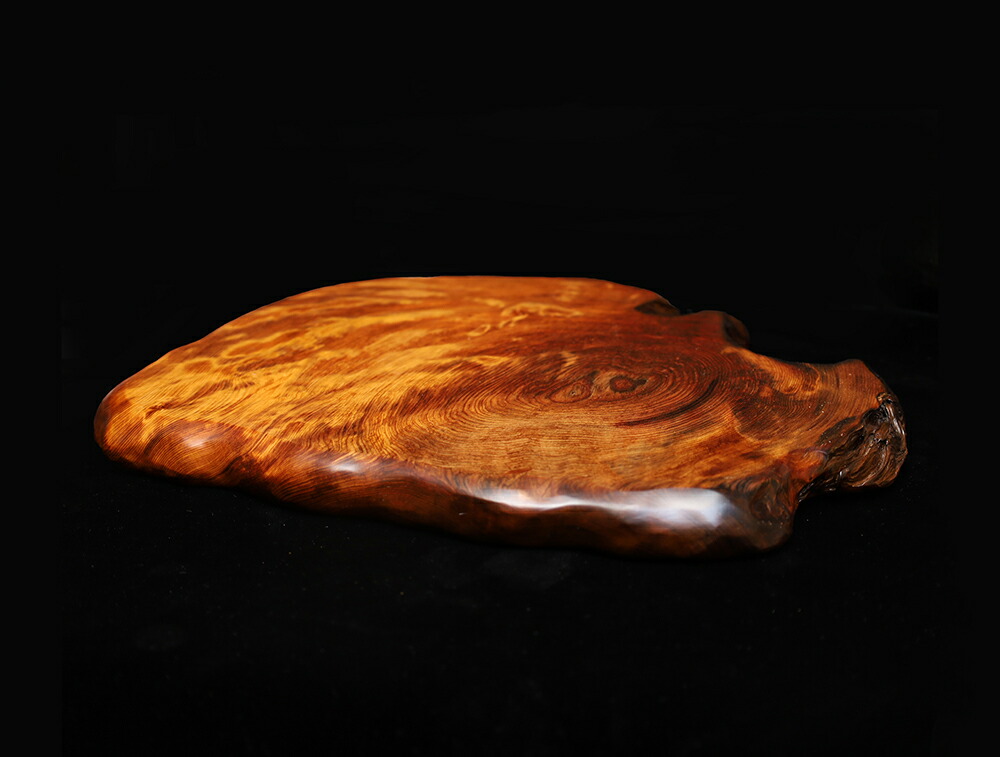 【横幅39cm】屋久杉 花台・敷台 仕様：無垢 / 素材：屋久杉油瘤（床の間,木製,木,年輪,木目）