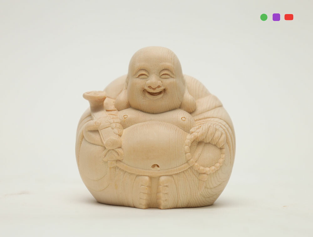 美品 布袋様 35㎝ 3㎏ 芯材上等品の木彫り 布袋尊 蔵出し 美品 布袋様 35㎝ 3㎏ 芯材上等品の木彫り 布袋尊