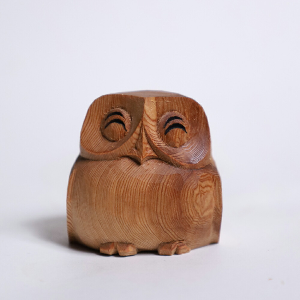 楽天市場】親子ふくろう 木彫り 置物 一刀彫 / 素材：屋久杉（木彫り