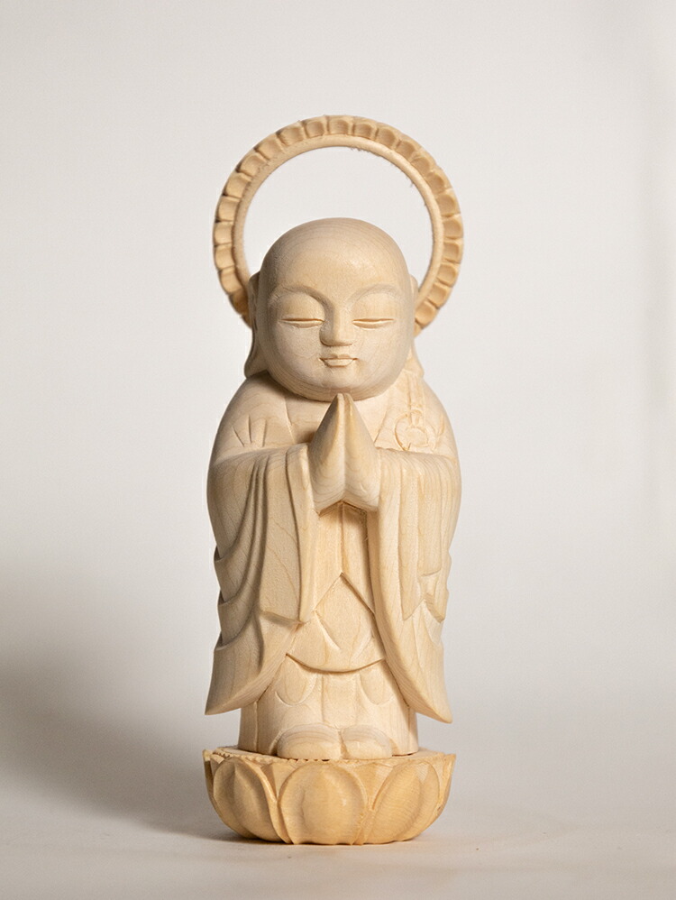 お地蔵様 仏像 木彫り 水子供養 仕様：無垢 / 素材：桧（置物）