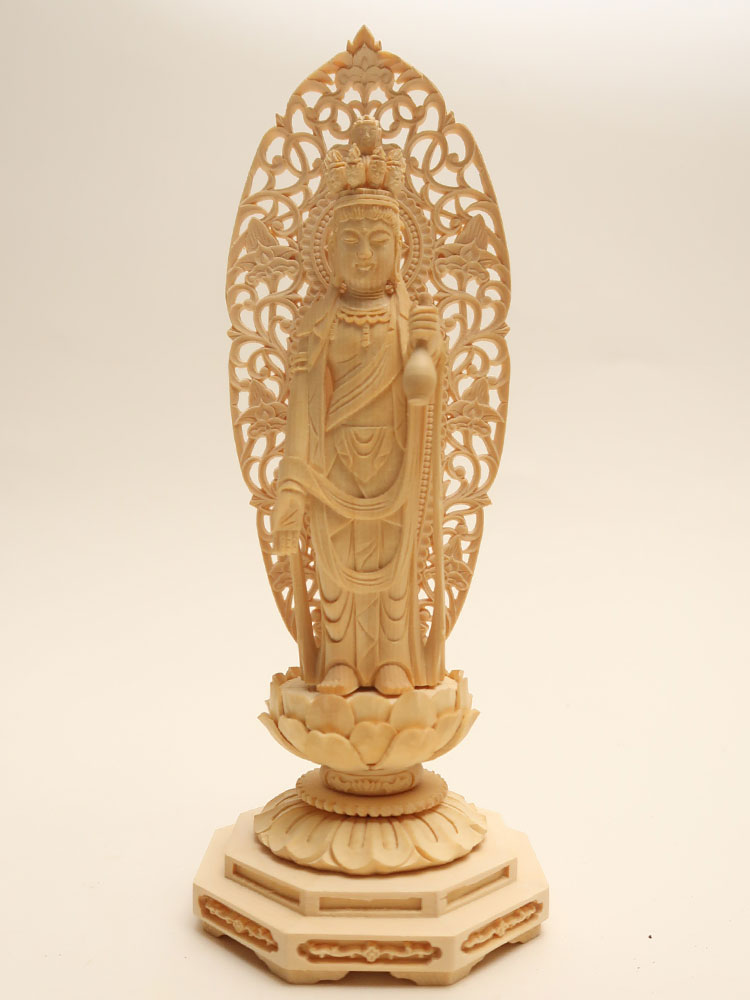 楽天市場】『 宝珠 観音菩薩 』 仏像 黒檀 木彫 工芸美術師 李建敏