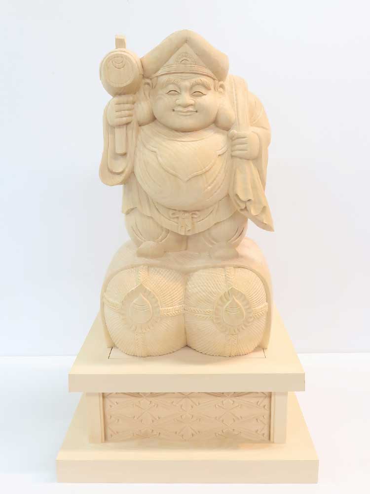 楽天市場】天然 欅木彫り （ケヤキ） 大黒天像 (高さ約20cm)＜仏像