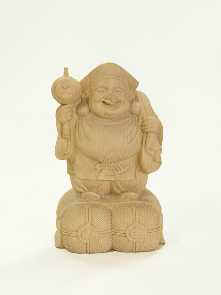 楽天市場】大黒様 木彫り 置物 一刀彫 / 材料：桧 : 津山銘木有馬店