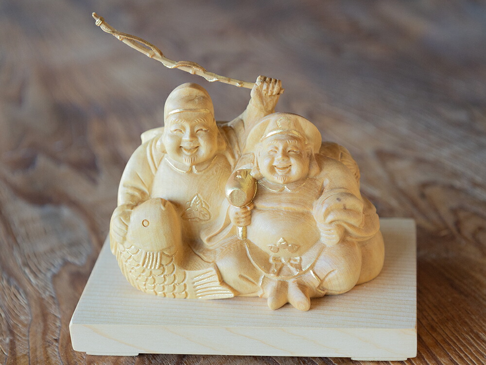 楽天市場】七福神 木彫り 置物一刀彫 / 素材：柘植 : 津山銘木有馬店