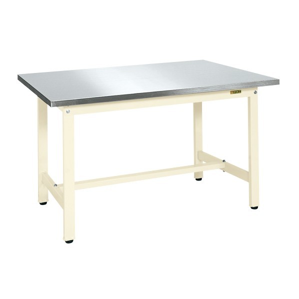 サカエ軽量作業台カブセ天板仕様 軽量固定式1200×750×740mmアイボリーKS-127HCSU4I|DIY FACTORY ONLINE SHOP