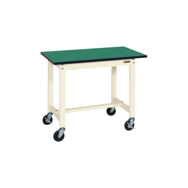 サカエ軽量作業台 KSタイプ 移動式 改正RoHS10物質対応900×750×740mmアイボリーKS-097FERI
