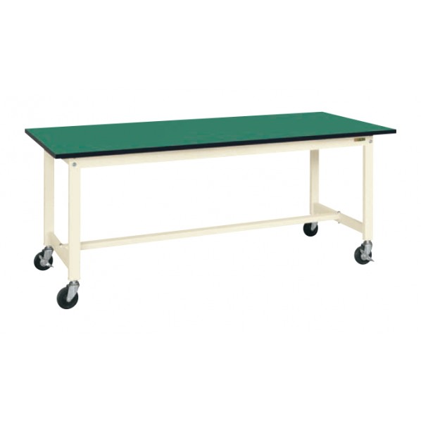 サカエ軽量作業台 KSタイプ 移動式 改正RoHS10物質対応1800×600×740mmアイボリーKS-186FERI