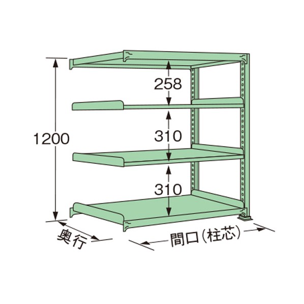 扶桑金属元素産業 中量仕合わせ 1200×450×1200粍 緑であること MG1212M04R 1点