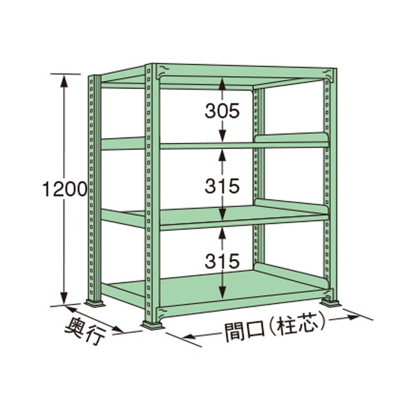 扶桑金属元素産業 中量仕合わせ 1190×450×1200粍 緑であること MS1212M04T 1点