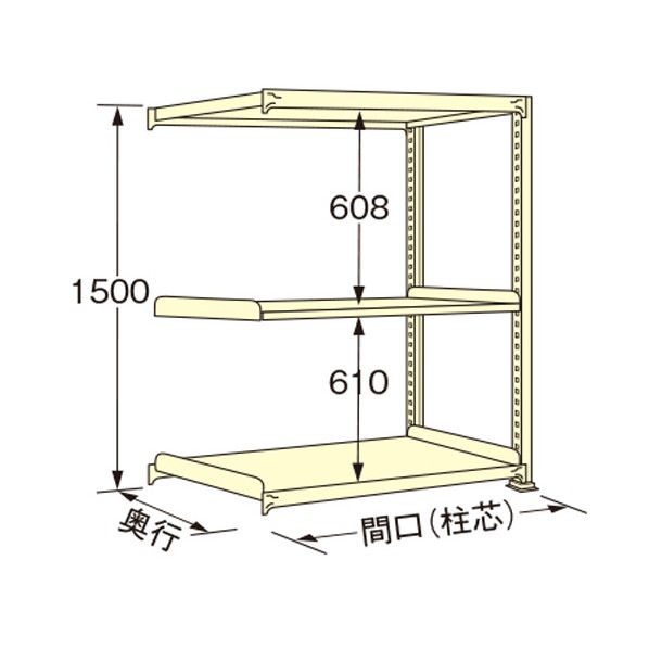 扶桑金属工業 中量ラック 1800×450×1500mm アイボリー WM1518M03R 1点|DIY FACTORY ONLINE SHOP