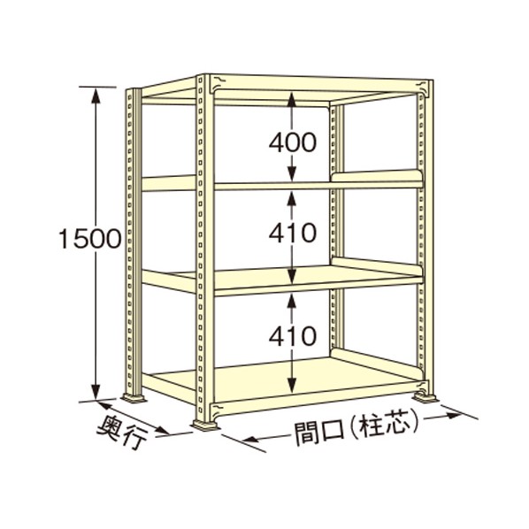 扶桑金属元素製作 中量仕合わせ 1790×450×1500粍 象牙色 WL1518M04T 1点 設備-収納・保管