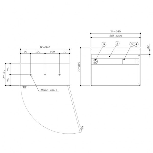 集合郵便受箱 Da N1 1台 Diy ポスト Online ステンレス ダイヤル錠 W340xh260xd150mm コーワソニア ダイヤル錠 ステンレス Shop Factory