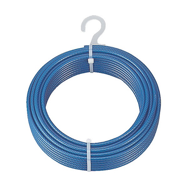 トラスコ TRUSCO メッキ付ワイヤロープPVC被覆タイプΦ3 5 mmX100m CWP