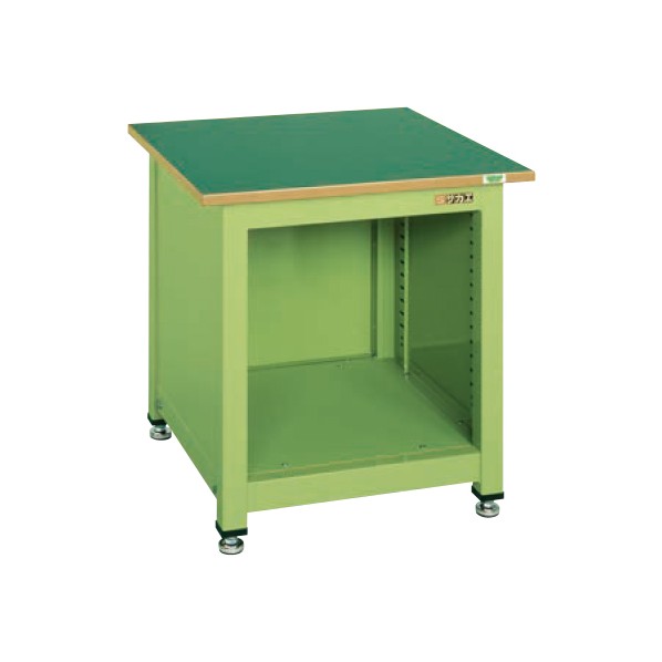 サカエ一人用作業台 中量固定式700×700×740mmサカエグリーンKT-101FEN