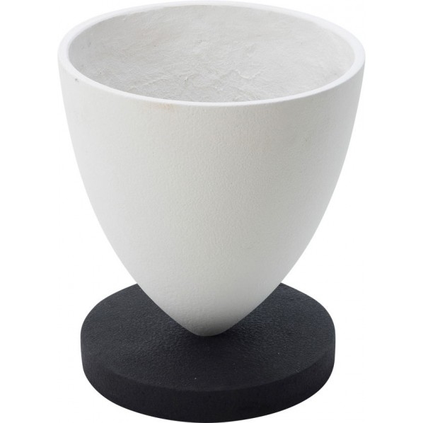 ポピー WHITE BLACK POT L PED-0063 1個