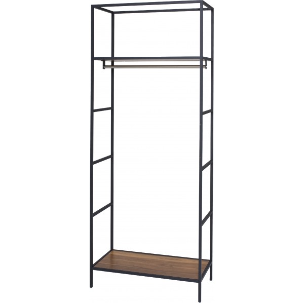 ダイシン工業 シェルフラック レクタ(recta) ワードローブ 900×450×2266 ブラック R945-22WRB-MPB 1台