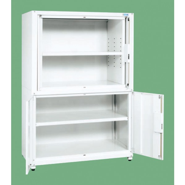 サカエ保管システム 前扉横収納式パールホワイトPNH-MR12W