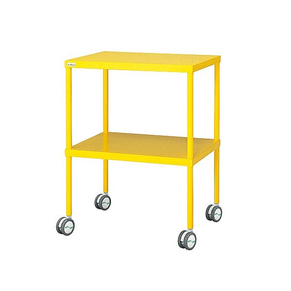 アズワン カラフル回診車 手摺無し イエロー 600&times;450&times;792mm 0-210-02｜DIY FACTORY ONLINE SHOP