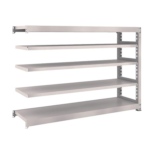 トラスコ Ｍ３型中量棚１８００Ｘ４７１ＸＨ１２００５段連結ネオグレ NG M3-4655B NG(ネオクﾞレー) 1台｜DIY FACTORY ONLINE SHOP