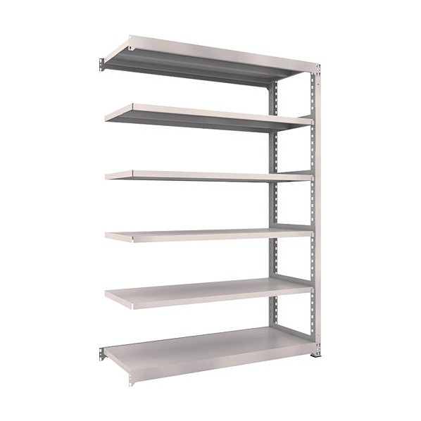 トラスコ Ｍ３型中量棚１５００Ｘ５７１ＸＨ２１００６段連結ネオグレ NG M3-7566B NG(ネオクﾞレー) 1台｜DIY FACTORY ONLINE SHOP