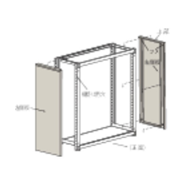 トラスコ Ｍ２型棚用はめ込み式側板４５０ＸＨ１８００ネオグレ NG GM2-64 1Ｓ｜DIY FACTORY ONLINE SHOP