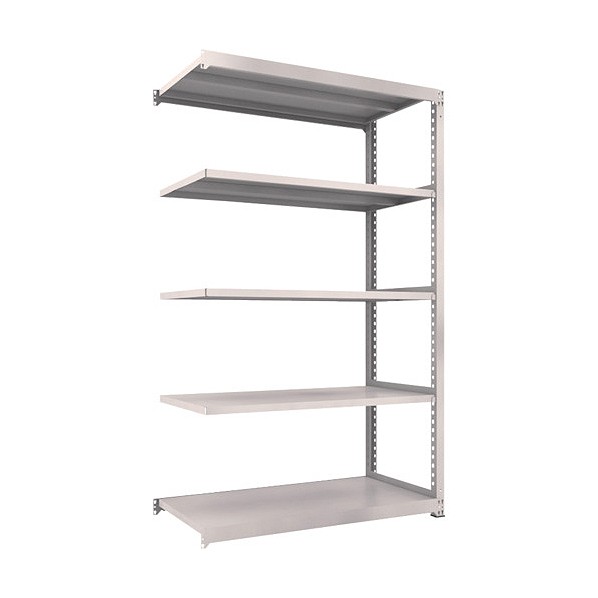 トラスコ Ｍ３型中量棚１５００Ｘ７２１ＸＨ２４００５段連結ネオグレ NG M3-8575B NG(ネオクﾞレー) 1台｜DIY FACTORY ONLINE SHOP