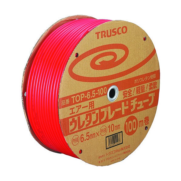 トラスコ(TRUSCO) ウレタンブレードチューブ6.5X10100m赤 390 x 385 x 150 mm TOP-6.5-100
