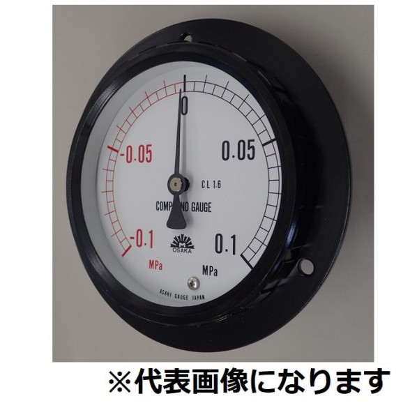 旭計器工業 密閉形連成計 D形 蒸気用 315-D891X0.4/-0.1MPA-M 1個