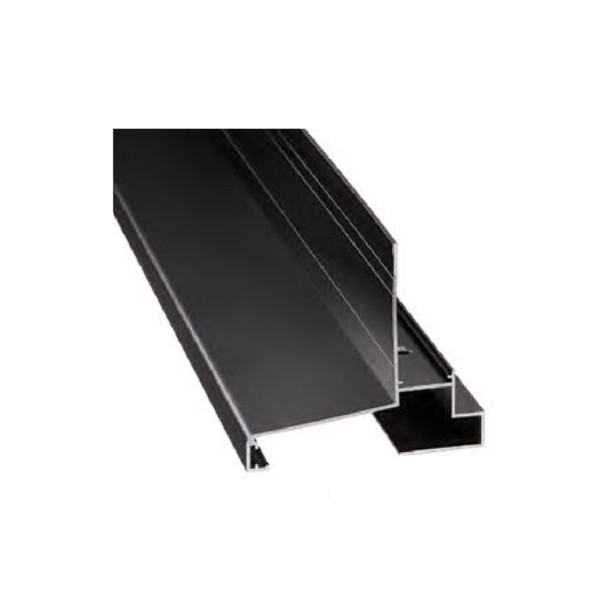 ※法人専用品※城東テクノ アルミ製オーバーハング(穴ありタイプ) ステンカラー HKA-40-L27-SC 4本