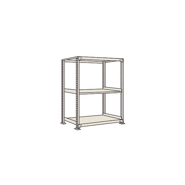 ※法人専用品※サカエ中量棚CW型W1800×D750×H1200mmアイボリーCW-8753