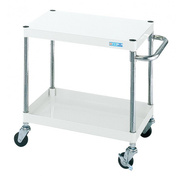 ※法人専用品※サカエCSパールワゴン(軽量/抗菌パールホワイト/ゴム車)W750×D500×H600パールホワイトCSP-7562LW