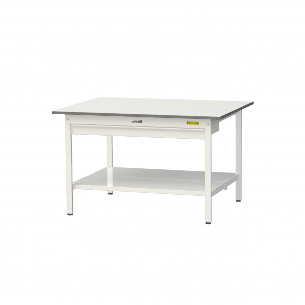 ※法人専用品※山金工業 ワークテーブル 150シリーズ 固定式 ワイド引出し付 SUP-1590WTT-WW 1台 36,985円
