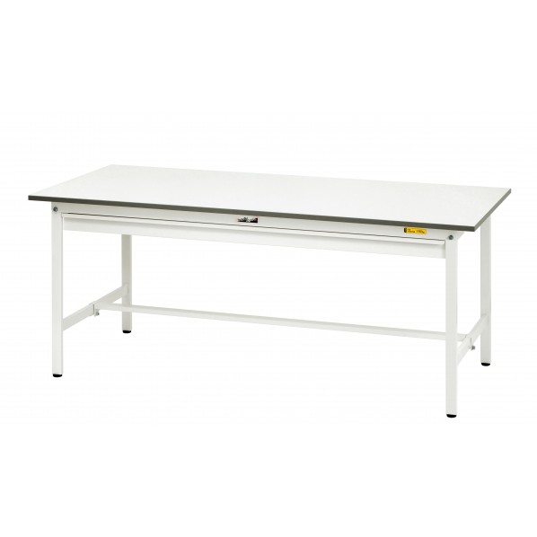 ※法人専用品※山金工業 ワークテーブル 150シリーズ 固定式 ワイド引出し付 SUP-1860W-WW 1台
