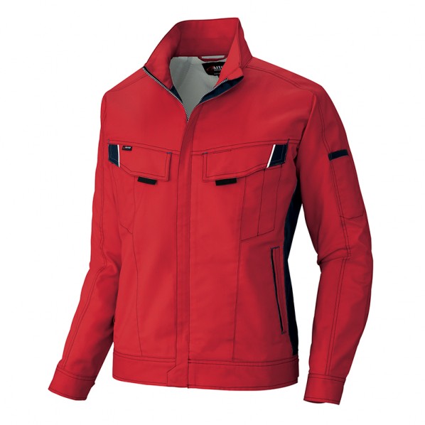 ムービンカット 長袖ブルゾン(男女兼用)AZ6801-009レッド×チャコール5L 5L 009レッド×チャコール 6801 1点